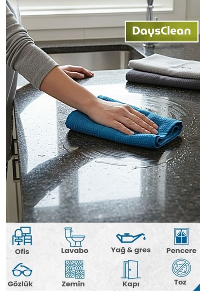 3'lü Mikrofiber Temizlik Bezi | Mutfak Cam Araba Temizlik Bezi | 30X40 | Leke ve Koku Yapmaz indirimleri