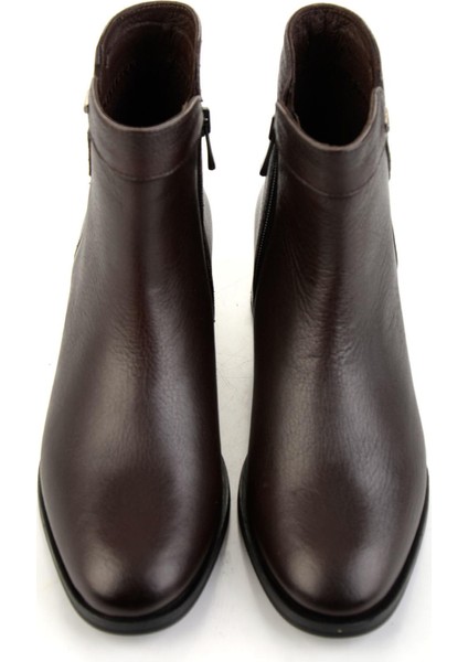 Kahve Hakiki Deri Kadın Bot & Bootie K02645012303 fırsatları
