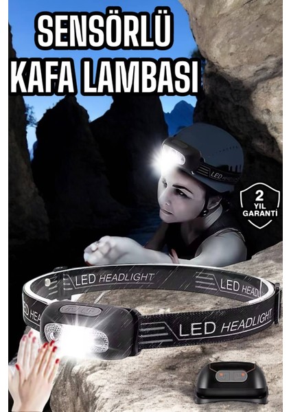 Depomix Kamp Lambası LED Işık Kafa Lambası Balıkçı Lambası Ayarlanabilir