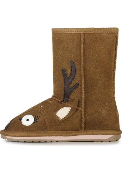 Leather Deer Walker Girl's Boot Kız Çocuk Koyun Derisi Koyun Kürkü Bot Kahverengi fiyatları