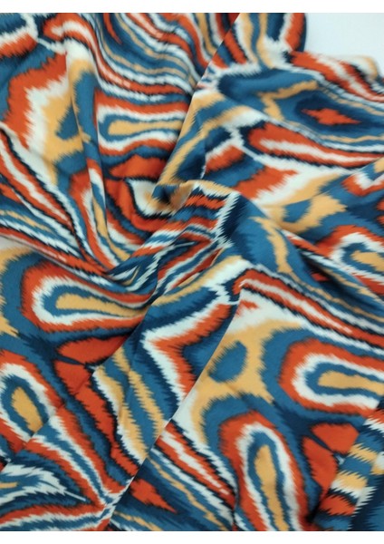 Renkli Chevron Pamuk‑viskon Kumaş – Yumuşak, Hafif Malzeme | 150 cm Genişlik – ELNV36 fiyatları