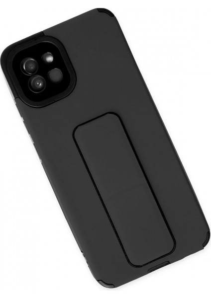 Samsung Galaxy A03 Kılıf Mega Standlı Silikon - Siyah modelleri