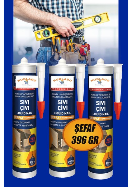 Sıvı Çivi 3 Adet 390 gr Montaj Yapıştırıcısı Su Geçirmez Mutfak Banyo Ahşap Dolap Fayans Mermer Mft. fiyatları