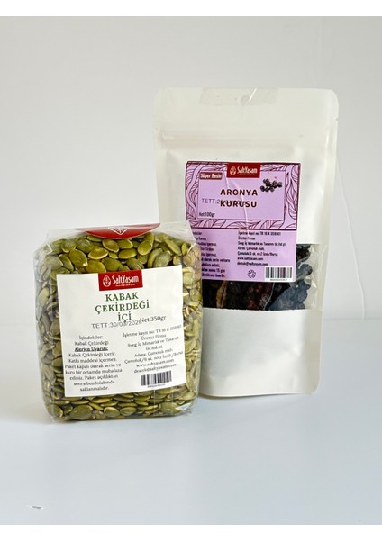 Aronya Kurusu 100GR ve Kabak Çekirdeği Içi 350GR Set