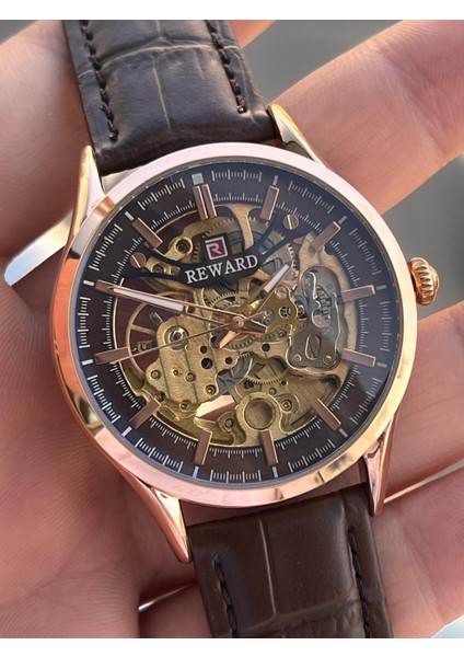 Italyan Bileklik Hediyeli Deri Kordon Otomatik Mekanizma 5 Atm Erkek Kol Saati W.142270.1 fırsatları