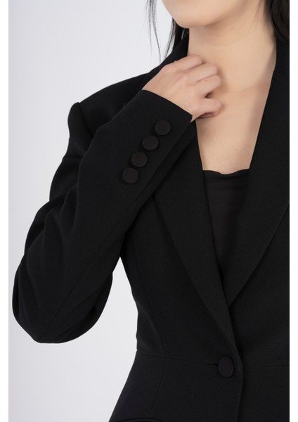 Blazer Siyah Krep Ceket | Stil Sahibi, Modern ve Rahat Ofis - Günlük Kombinler fırsatları