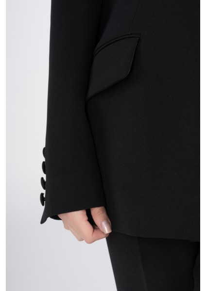 Blazer Siyah Krep Ceket | Stil Sahibi, Modern ve Rahat Ofis - Günlük Kombinler