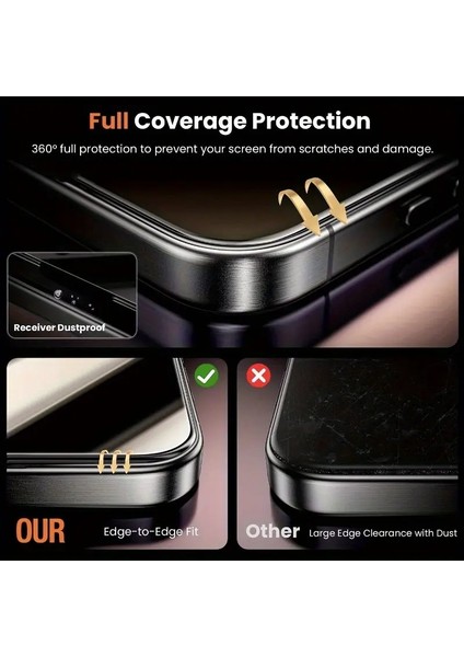 iPhone 17 Pro Max Hayalet Kendinden Aparatlı 9h Kırılmaz Cam Ekran Koruyucu – Ultra Şeffaf, Toz ve Kabarcık Önleyici indirimleri