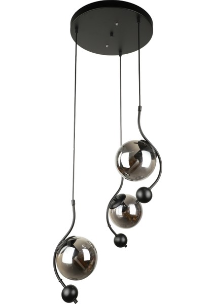 Basel 3.lü Avize Siyah fiyatları