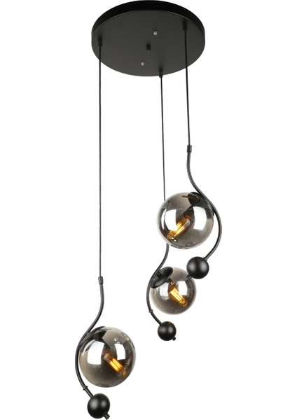 Basel 3.lü Avize Siyah modelleri