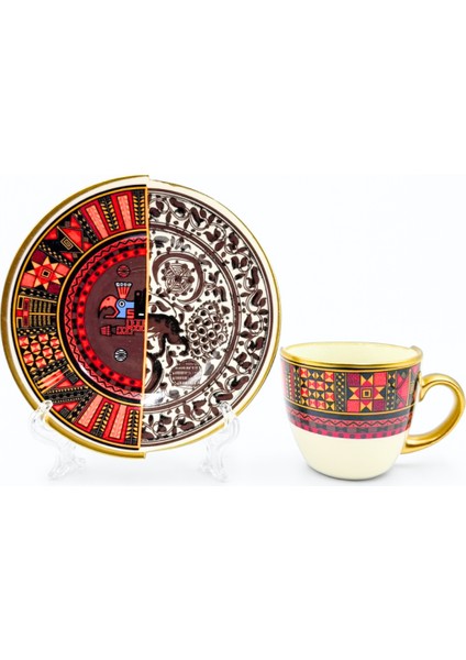 Iki Desenli Seletti 6’lı Kahve Takımı