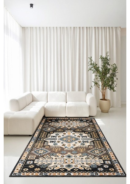 Salonunuza Kültürel Bir Dokunuş Geometrik ve Floral Desenli Kaymaz Taban Halı modelleri