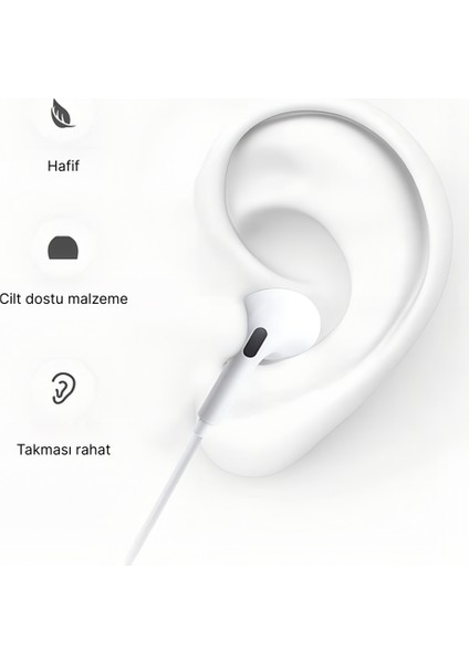 Kablolu Kulaklık Type- C Beyaz fiyatları