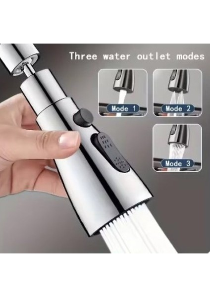 Metalik Musluk Başlığı 3 Fonksiyonlu Su Tasarruflu Yüksek Basınçlı fırsatları