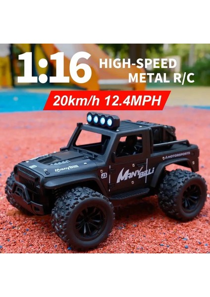 1:16 Off Road Şarjlı Rc Uzaktan Kumandalı Renkli Farlar Siyah Arazi Aracı 20 Km/s Hızında Hediyelik Oyuncak fiyatları