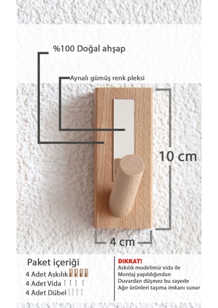 Ahşap Askılık 4 Lü modelleri