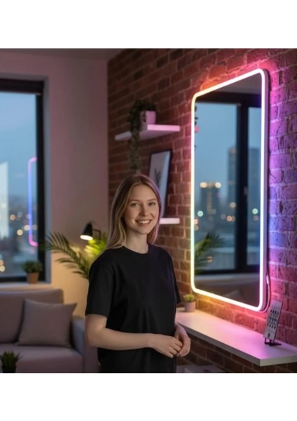 Ekim Aydınlatma Rgb Pixel Neon LED Seti USB Girişli Kumandalı 5 Metre