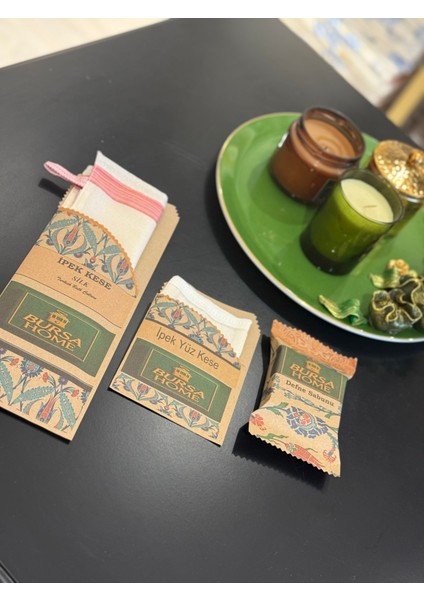 Ipek Vucut Kesesi , Ipek Yüz Kesesi El Yapımı Sabun Peeling & Cilt Arındırıcı 3'lü Set fiyatları