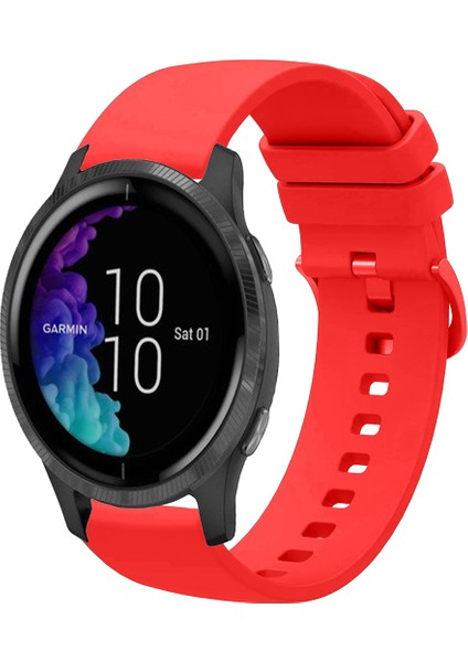 Garmin Venu ile Uyumlu Kordon Jel Silikon Tokalı Kayış