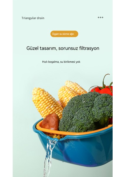 Ev Mutfakları Için Plastik Çift Katmanlı Kalınlaştırılmış Çok Fonksiyonlu Su Süzme Sepeti (Yurt Dışından) fırsatları