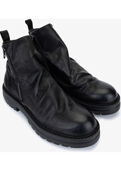 Erkek Hakiki Deri Siyah Casual Bot 1158 3741 Erk Bot SK25-26 Nero fiyatları