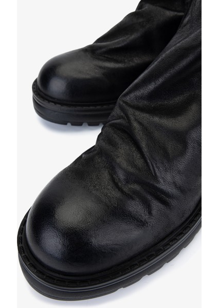 Erkek Hakiki Deri Siyah Casual Bot 1158 3741 Erk Bot SK25-26 Nero modelleri
