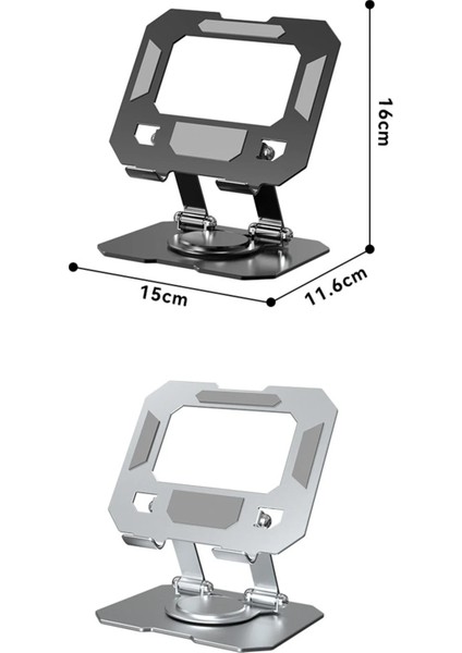 360 Dönen Siyah Metal Ayarlanır Katlanabilir Tablet Telefon Yükselten Tablet Telefon Çalışma Standı fırsatları