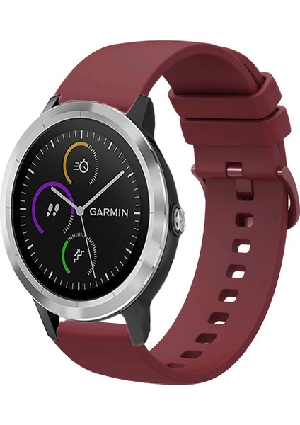 Garmin Vivoactive 3 ile Uyumlu Kordon Jel Silikon Tokalı Kayış