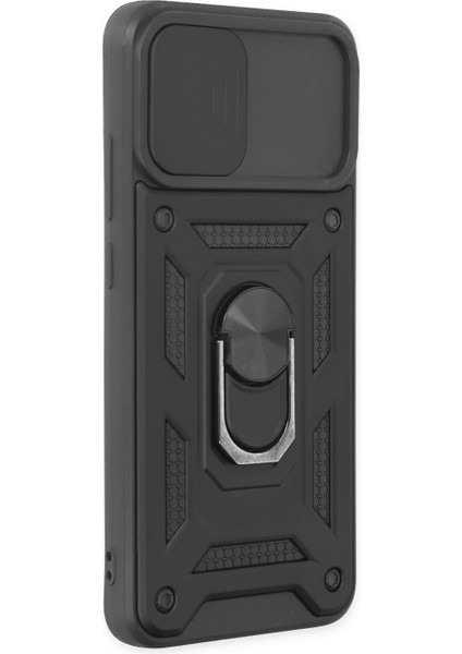 Samsung Galaxy A03 Kılıf Pars Lens Yüzüklü Silikon - Siyah fiyatları