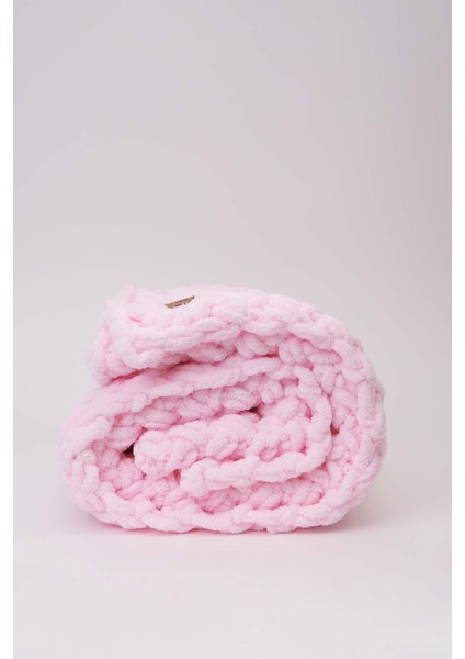 Alize Battaniye Panduf 2’li SET 100x100cm Pembe Kız Yenidoğan Kundak El Yapımı Puffy Örgü Organik Sertifika modelleri