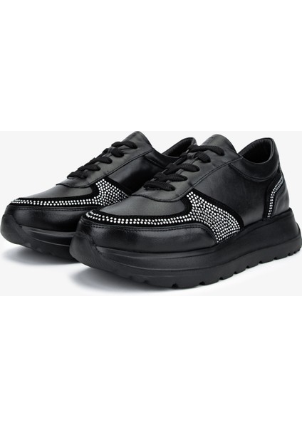 Kadın Hakiki Deri Siyah Sneakers & Spor Ayakkabı 1107 514 Bn Ayk SK25-26 Sıyah fırsatları