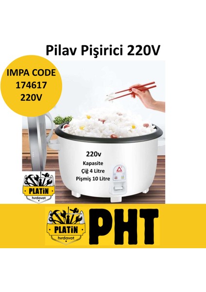 174617 Rıce Cooker 220V Pilav Pişirici 4,0 Litre