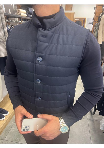 Düğmeli Şişme Süveter (Triko Detaylı Yelek) fırsatları