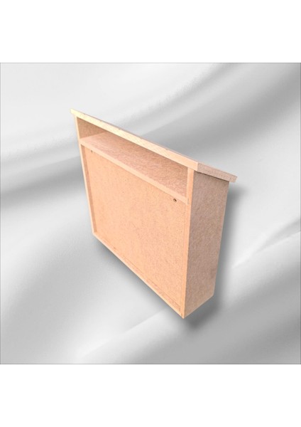 Ahşap Boyanabilir Iki Kapaklı Dekoratif Anahtarlık