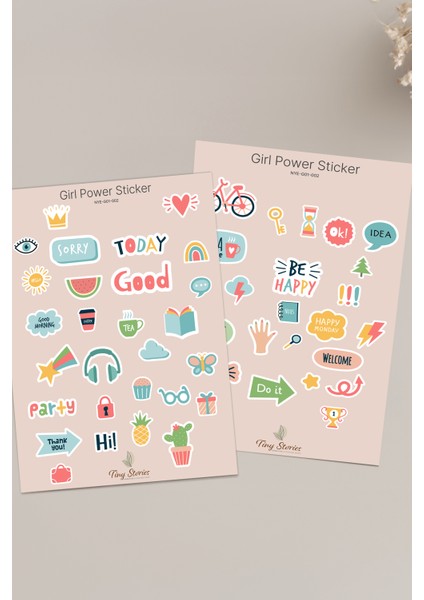 Girl Power Sticker - 2 Sayfa