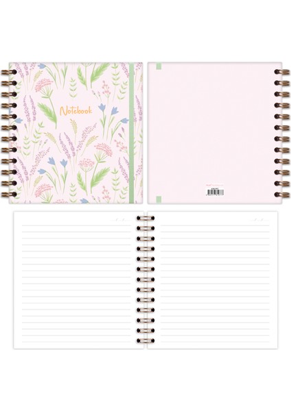 15X15 cm Kare 2'li Set Spiralli 2026 Yılı Haftalık Ajanda ve Defter Manzara modelleri