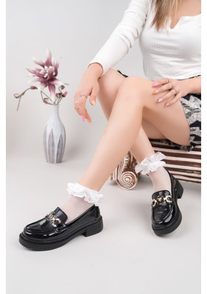 Siyah Rugan Oxford Ayakkabı fiyatları