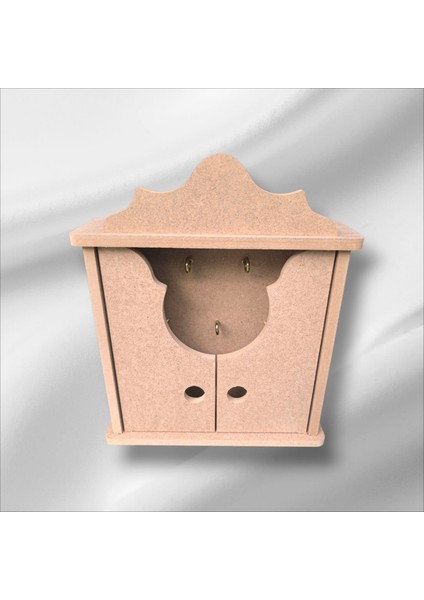 Ahşap Boyanabilir Iki Kapaklı Dekoratif Anahtarlık modelleri