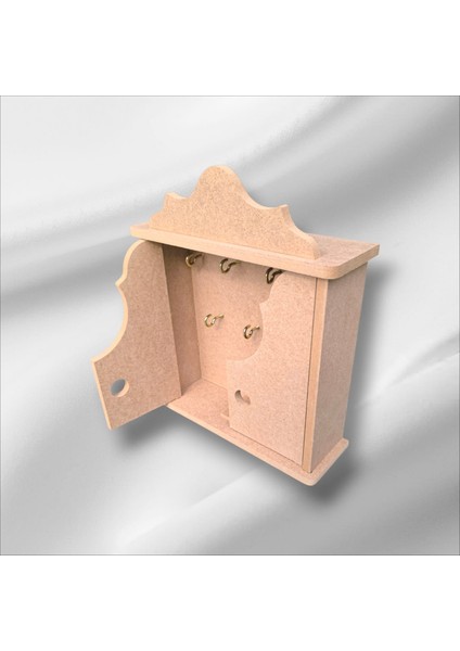 Ahşap Boyanabilir Iki Kapaklı Dekoratif Anahtarlık fırsatları