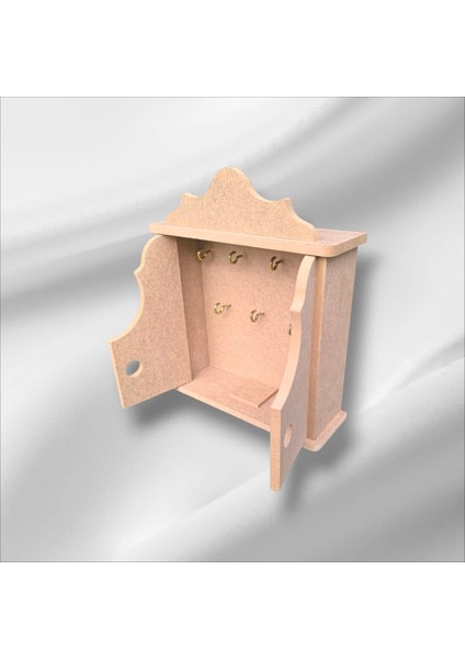 Ahşap Boyanabilir Iki Kapaklı Dekoratif Anahtarlık indirimleri