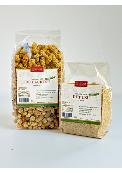 Kemaliye (Eğin) Beyaz Dut & Beyaz Dut Unu Seti – 2×250 G