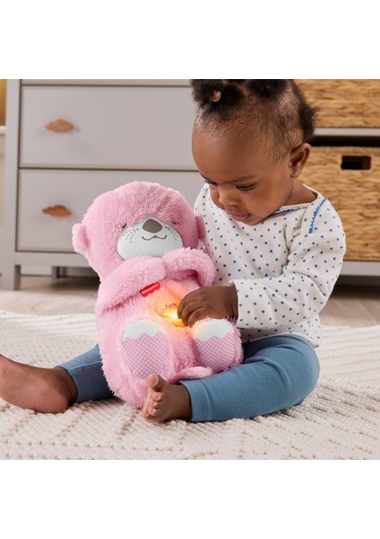 ® Uyku Arkadaşı Su Samuru Pembe, Nefes Alıp Verir Gibi Hareket Eden Pembe Pelüş Bebek Oyuncağı ve Ses Makinesi JLJ33 fiyatları