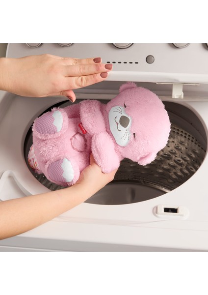 ® Uyku Arkadaşı Su Samuru Pembe, Nefes Alıp Verir Gibi Hareket Eden Pembe Pelüş Bebek Oyuncağı ve Ses Makinesi JLJ33 indirimleri