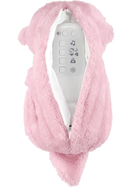 ® Uyku Arkadaşı Su Samuru Pembe, Nefes Alıp Verir Gibi Hareket Eden Pembe Pelüş Bebek Oyuncağı ve Ses Makinesi JLJ33