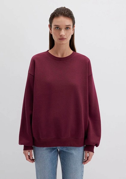 Bisiklet Yaka Bordo Basic Sweatshirt 1610198-70415 modelleri