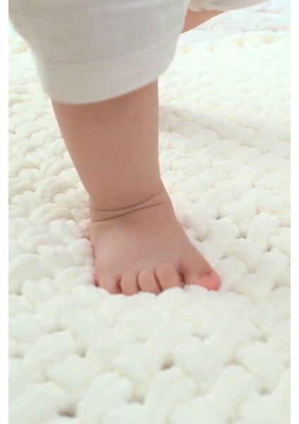 Alize Battaniye Panduf 2’li SET 100x100cm Pembe Kız Yenidoğan Kundak El Yapımı Puffy Örgü Organik Sertifika indirimleri