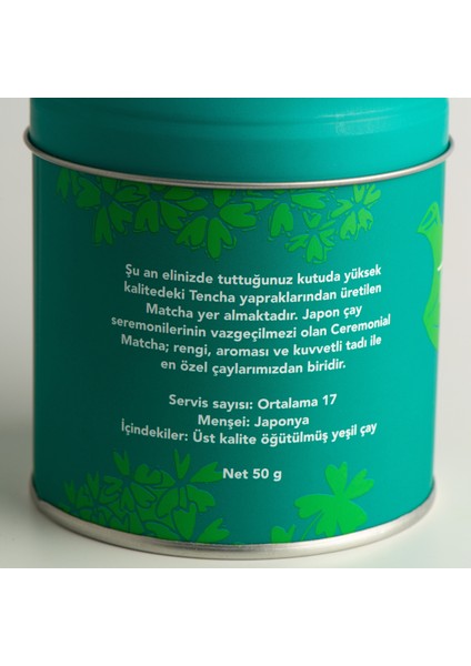 Ceremonial Matcha Çayı Japon Yeşil Çay Tozu Üst Kalite 50 gr