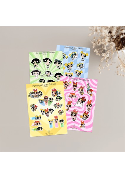 Powerpuff Girls Sticker – 4 Sayfa