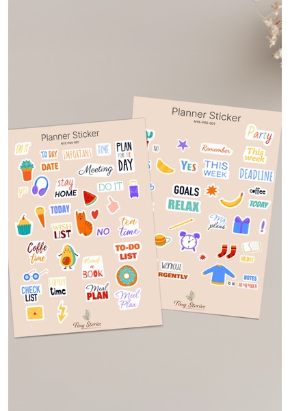 Planlayıcı Sticker Set - 2 Sayfa