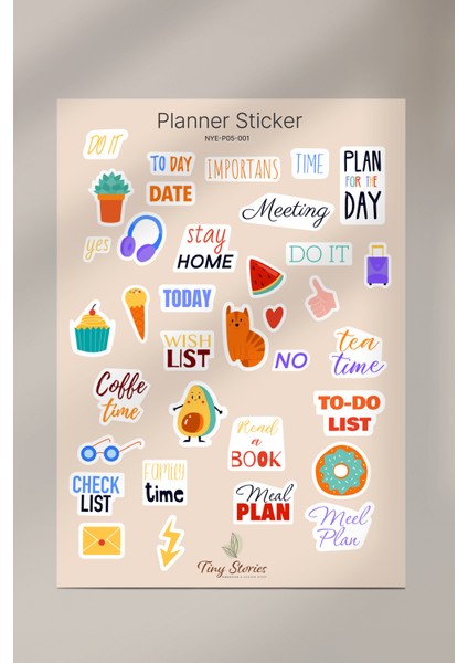 Planlayıcı Sticker Set - 2 Sayfa modelleri